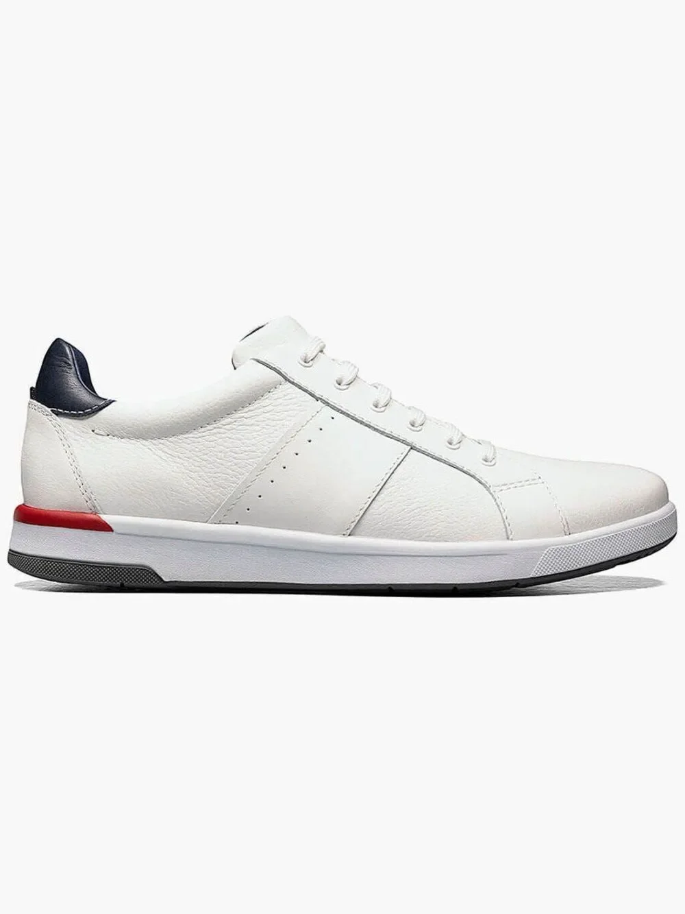NEW Florsheim Mens Leather White Sneakers